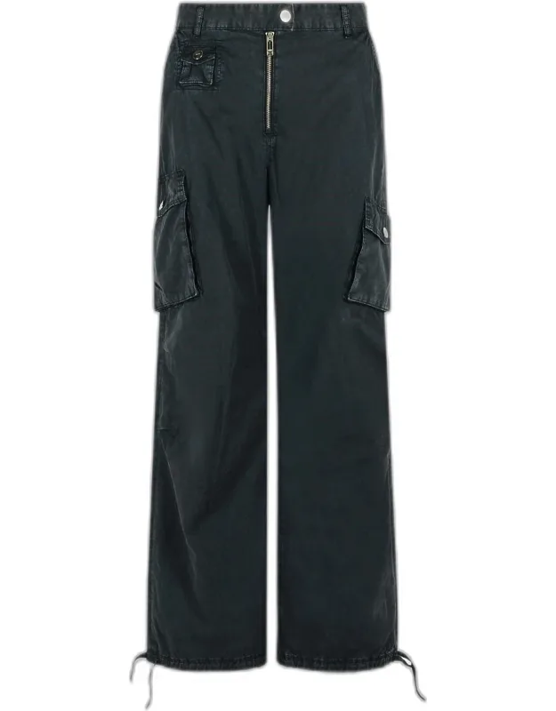Cargo Washed Cotton Twill Pants