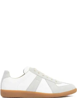 Maison Margiela Replica Low Top Sneakers, Lace-up Fastening, Multi-panel Design, Flat Rubber Sole