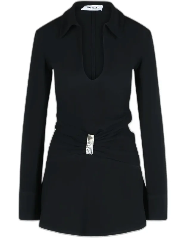 Viscose Blend Mini Dress