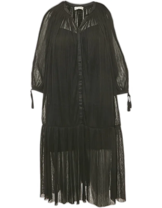 Plisse Drop Waist Short Dress