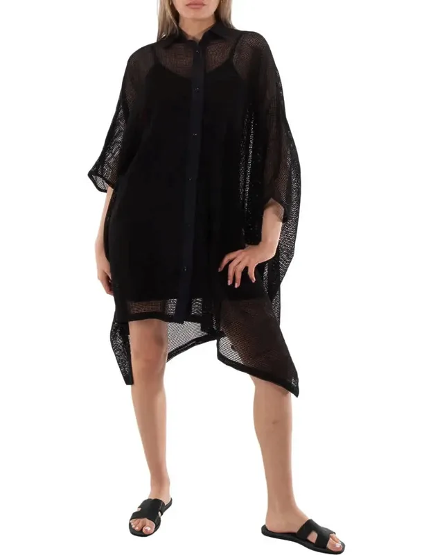 Mesh Cape Dress