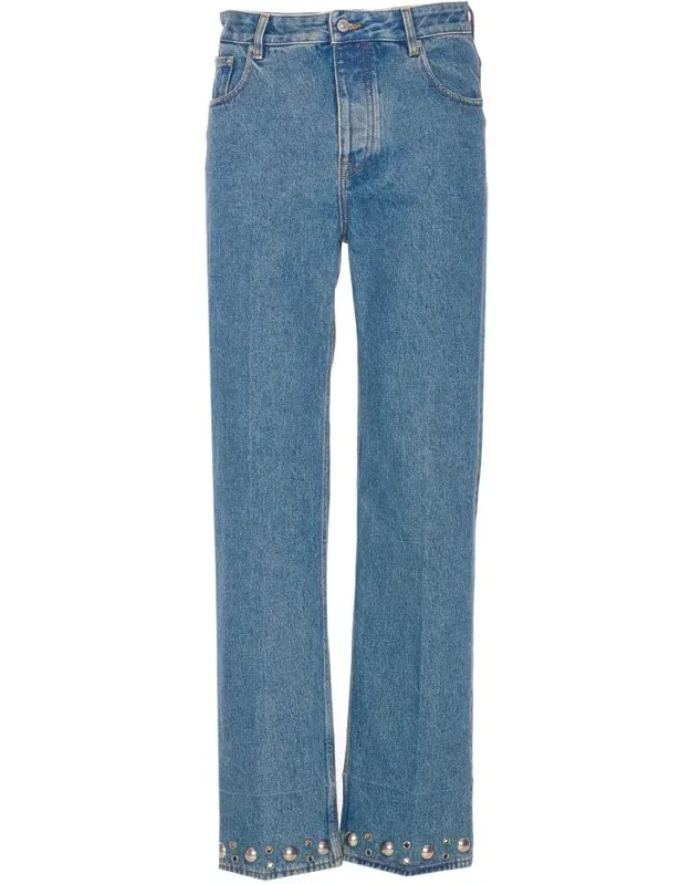 Jeans With Studs And Metallic Details