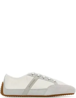 Two-tone Suede And Nylon Sneakers