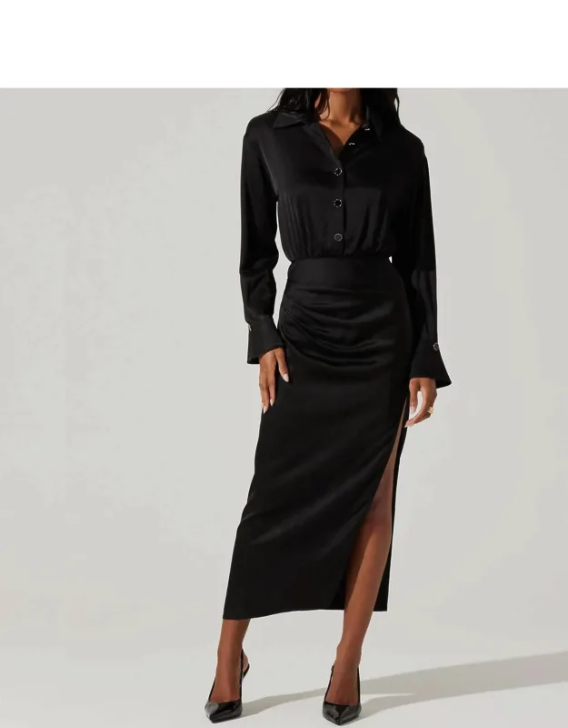 Satin Shirt Dress