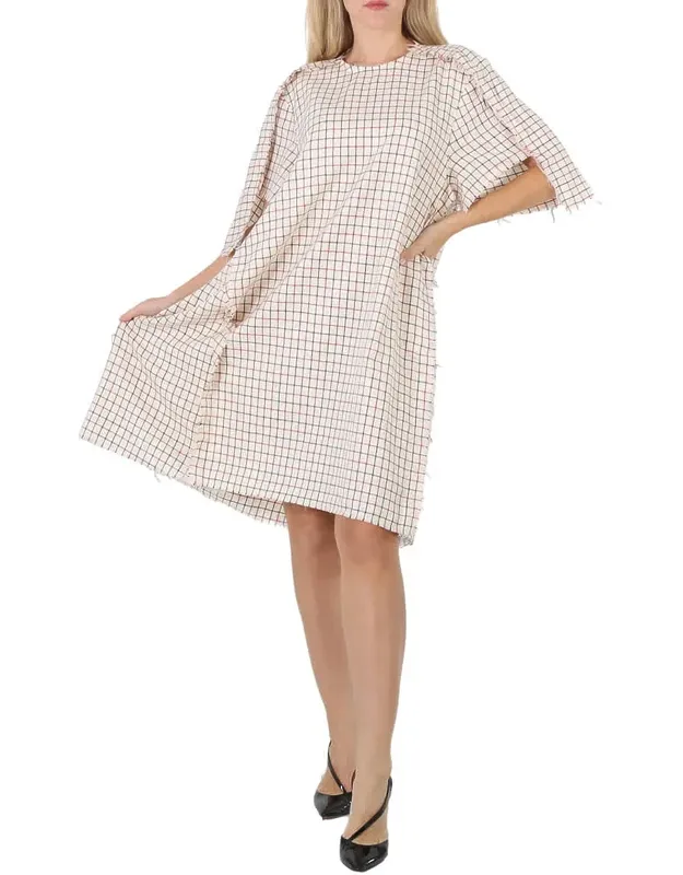 All-over Checkered Shirt Dress