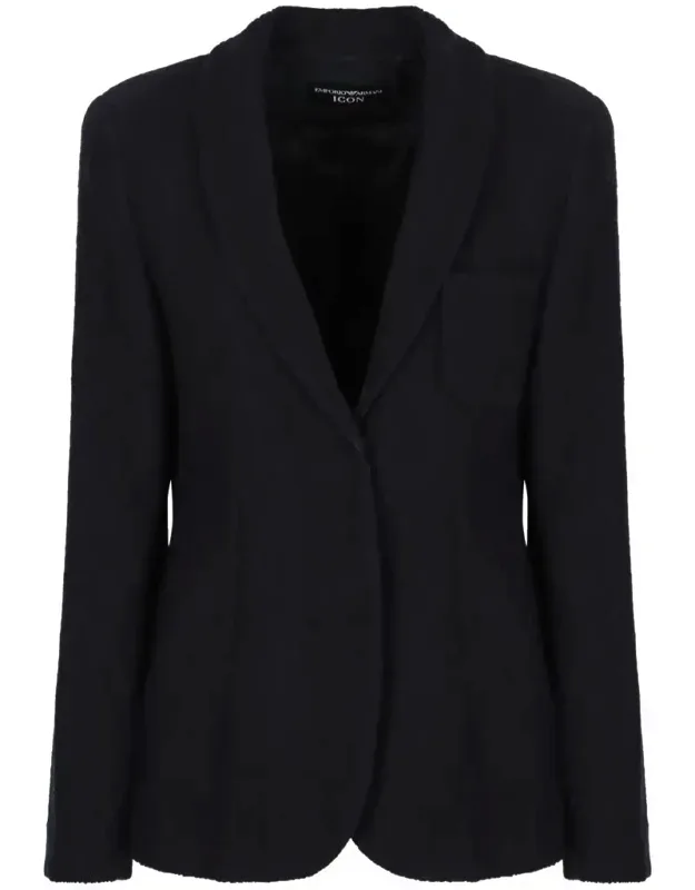 Chevron Single-breasted Blazer