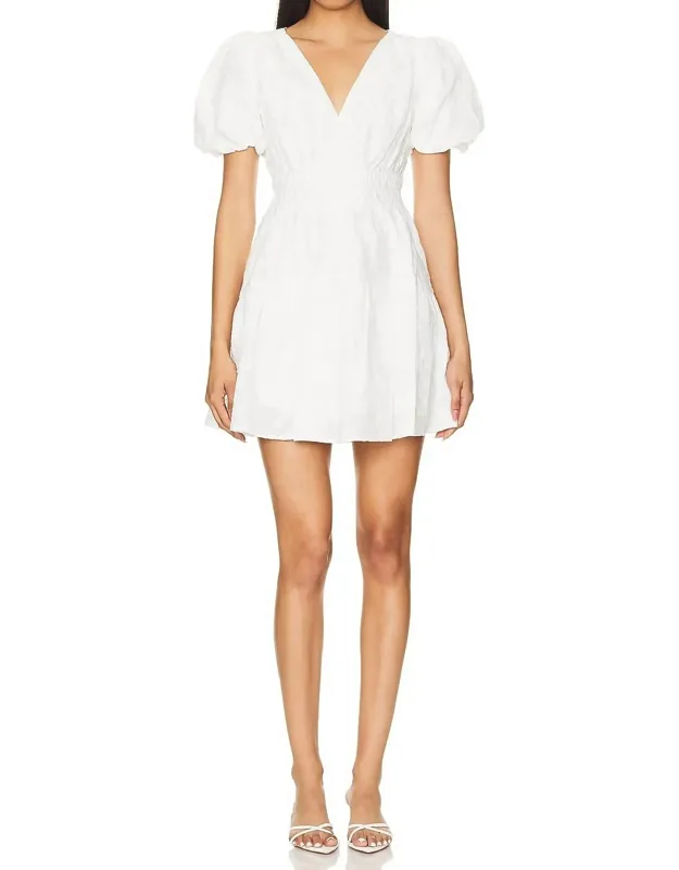 Puff Sleeve Mini Dress