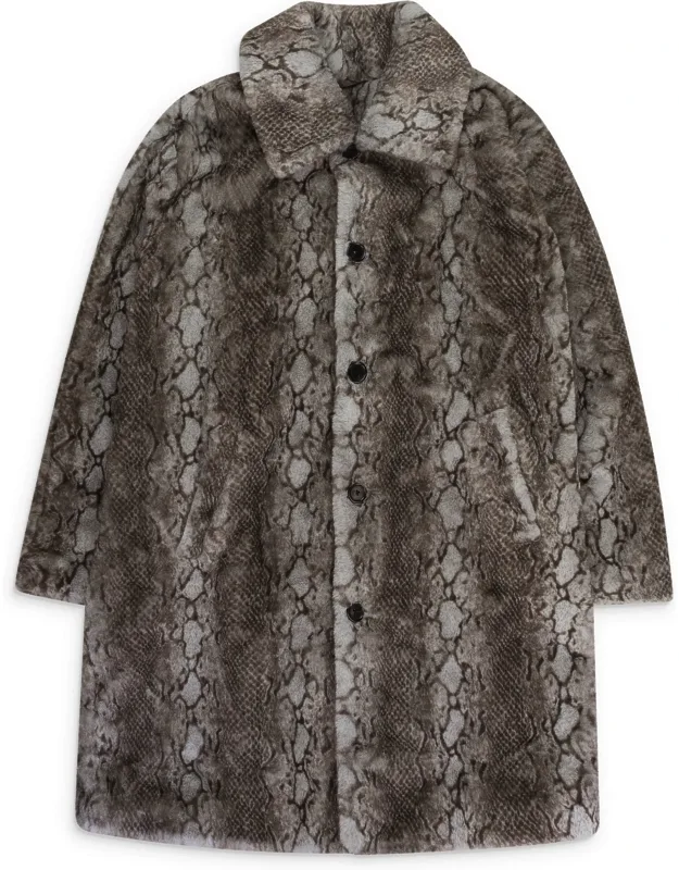Snake Faux Fur Coat