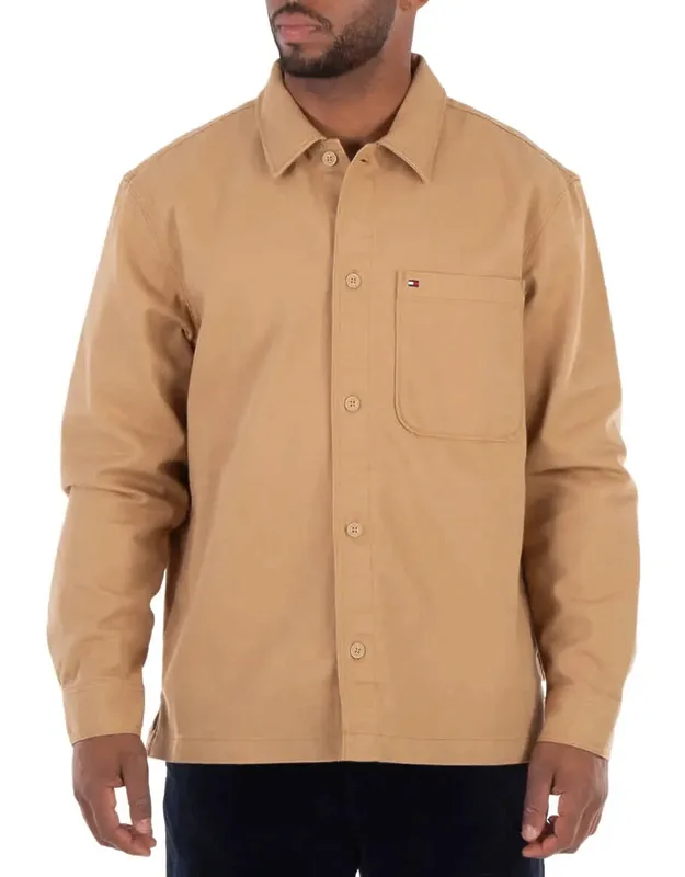 Twill Relaxed Fit Shirt Jacket
