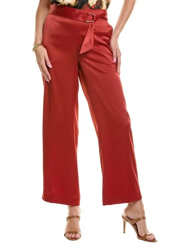 Belted High-rise Wide Leg Pants