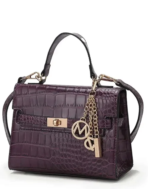 Naomi Vegan Crocodile Leather Satchel