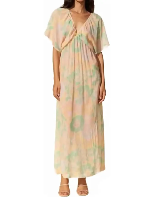 Shahnaz V-neck Dress In Fleurs
