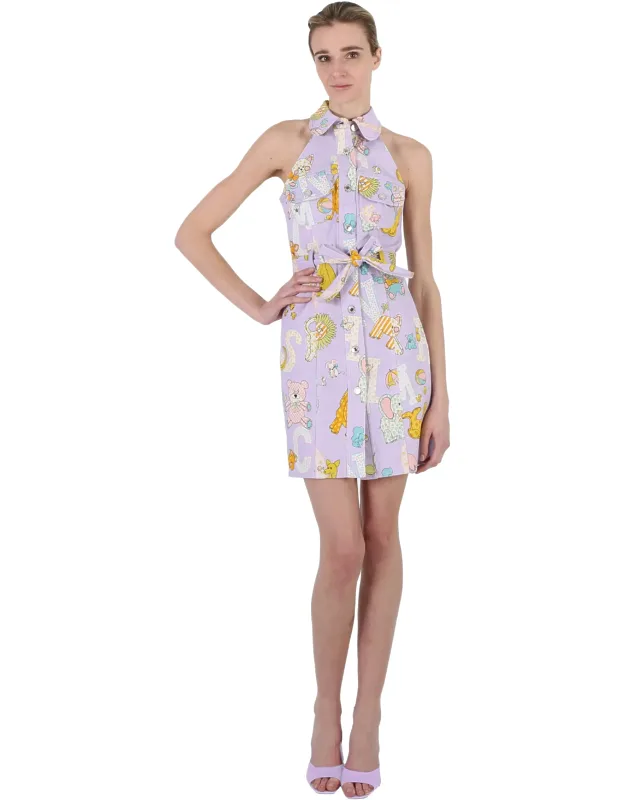 All Over Logo Circus Print Dress