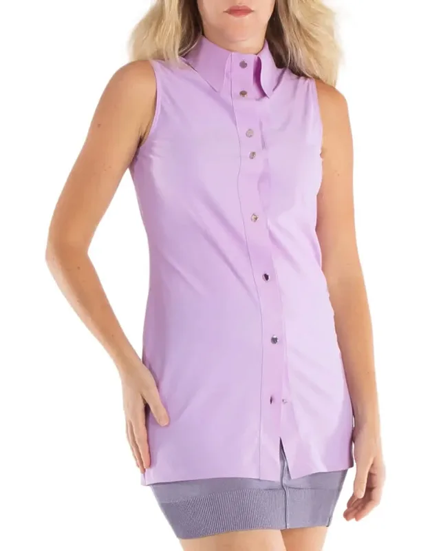 Sleeveless Shirt Dress
