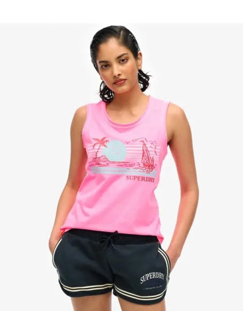 Outdoor Stripe Scoop Neck Tank Top