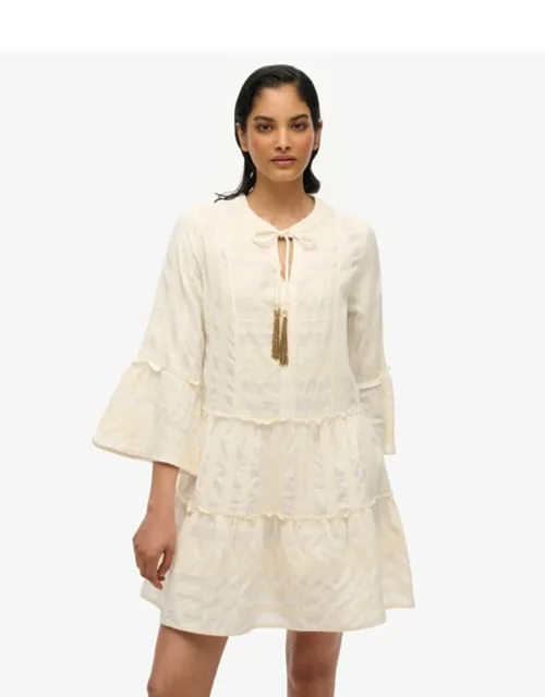 Ibiza Long Sleeve Tiered Mini Dress
