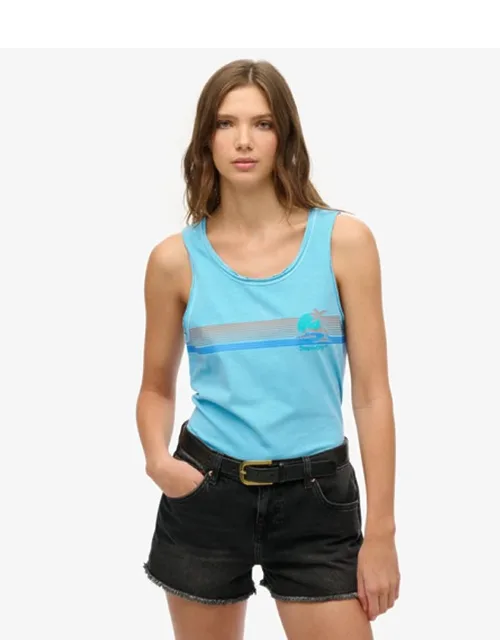 Outdoor Stripe Scoop Neck Tank Top