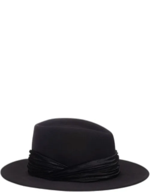 Blaine Wool Fedora Hat With Velvet Band