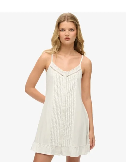 Lace Button Through Cami Dress