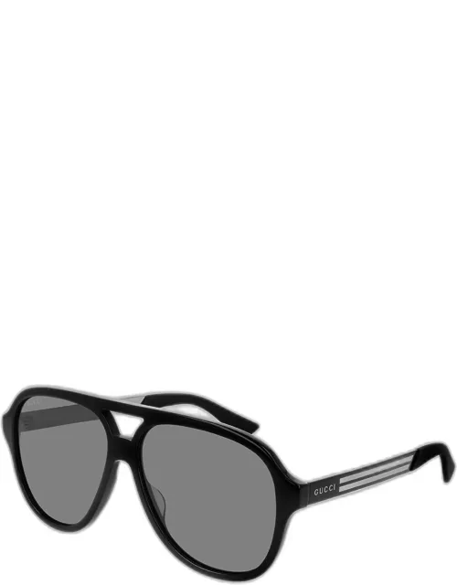 Aviator Logo Sunglasses
