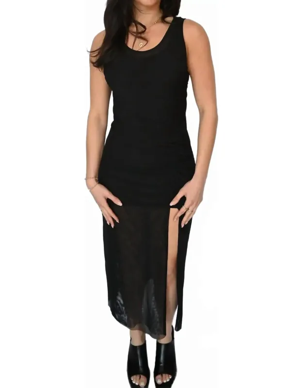 Stretch Mesh Maxi Dress