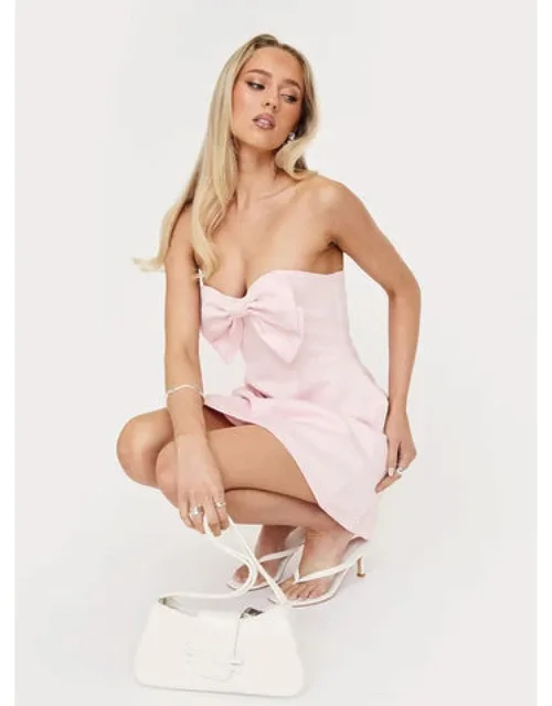 Strapless Bow Bust Mini Dress