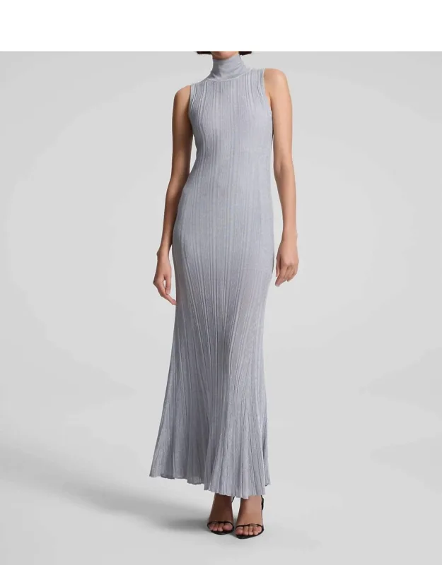 Metallic Knit Maxi Dress