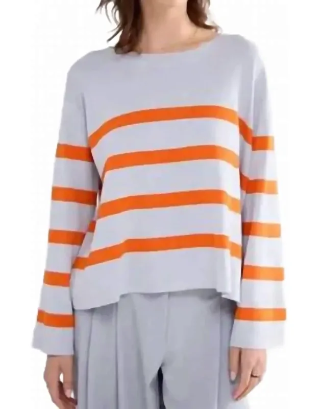 Striped Viscose Blend Sweater