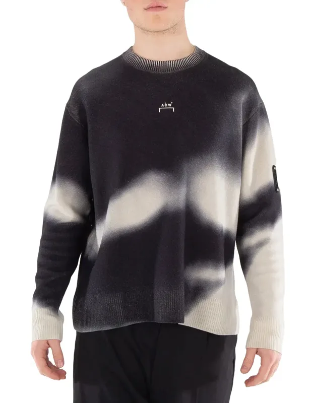 Gradient Crew Knit Pullover Sweater