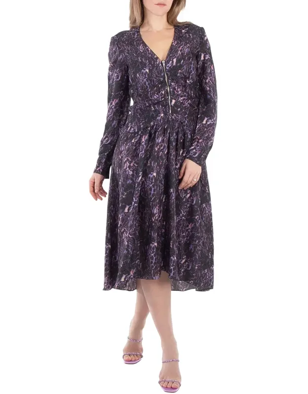 Silk Blend Midi Dress