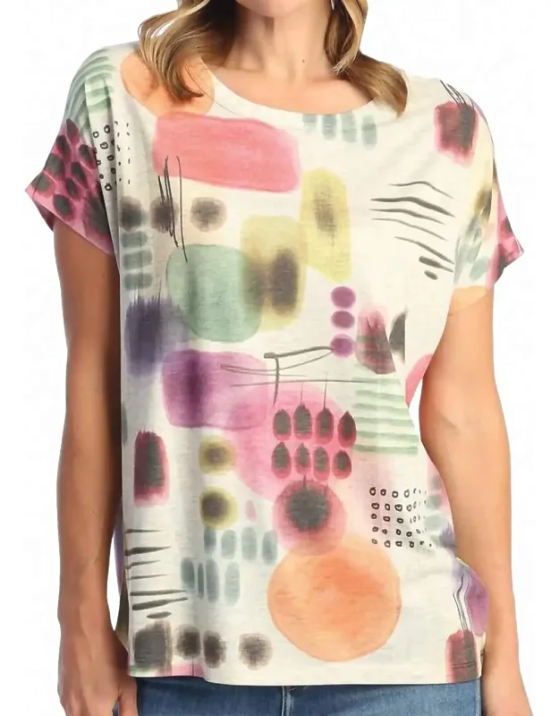 Verona Round Neck Drop Sleeve Top