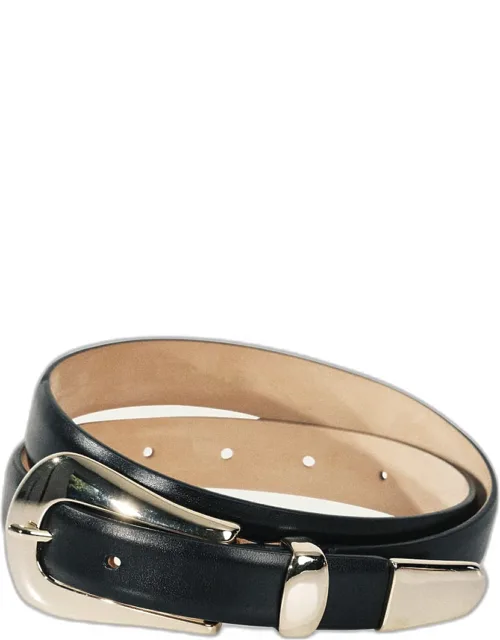 Colette Gold-tone Buckle Leather Belt