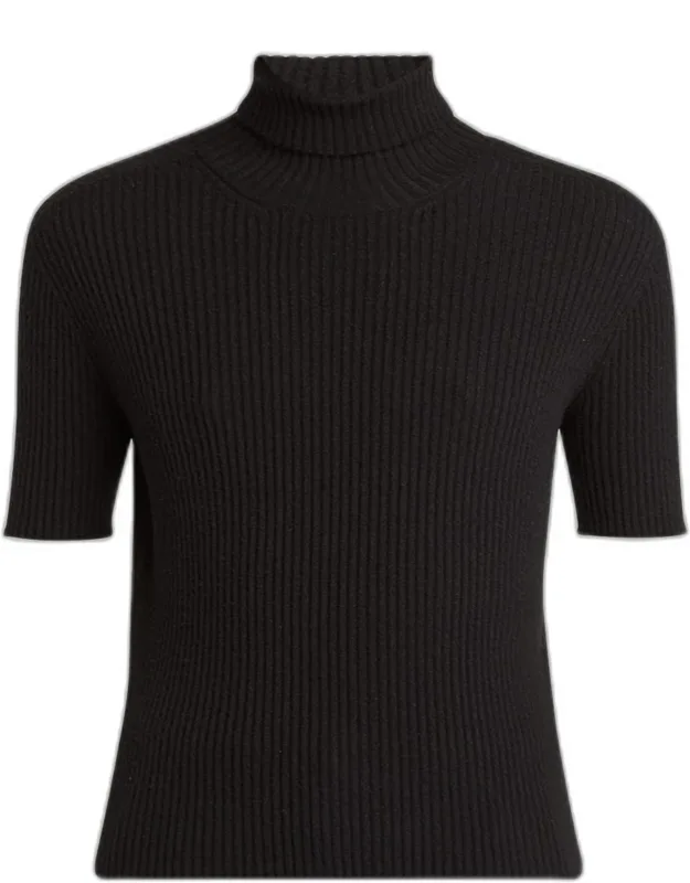 Ribbed Cashmere Turtleneck Sweater