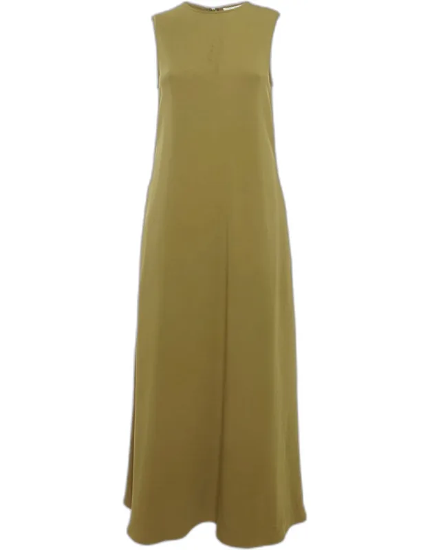 Crepe Sleeveless Long Dress