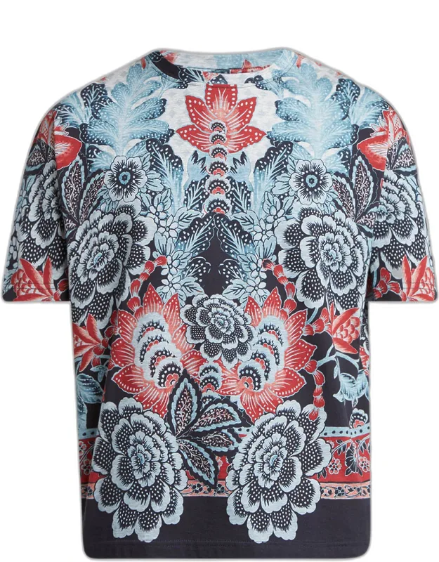 Abstract Floral Crewneck T-shirt