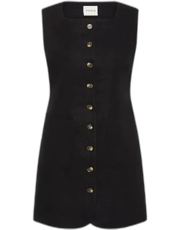Button-front Mini Dress
