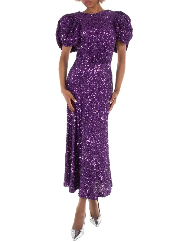 Magic Sequins Puff Sleeve Dress