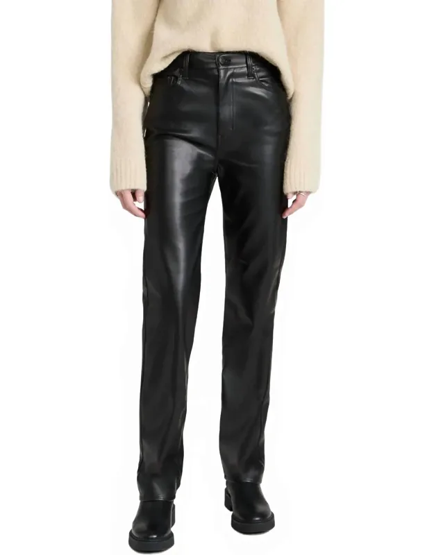Cassie Straight Leg Vegan Leather Pants