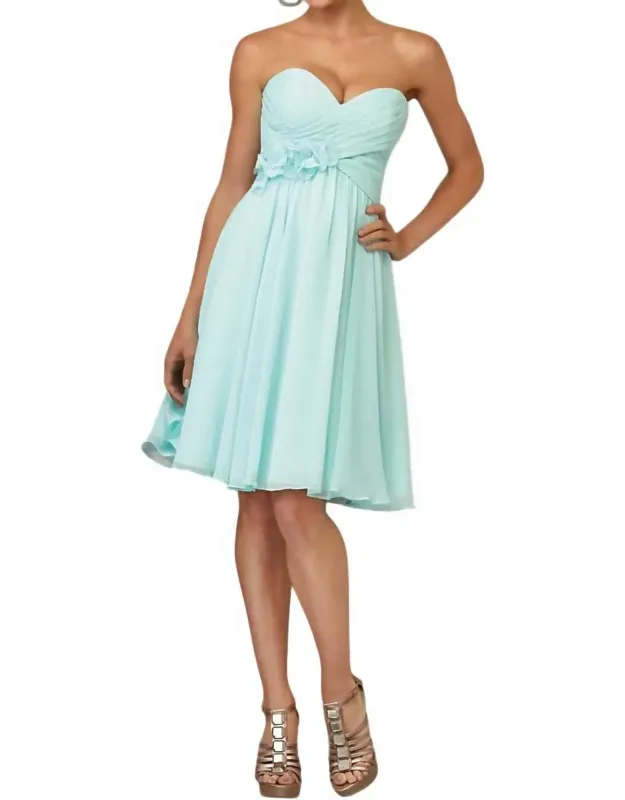 Strapless Chiffon Cocktail Dress