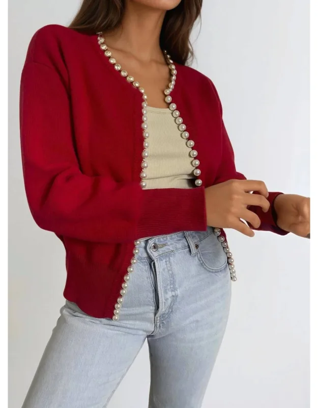 Pearl Trim Cardigan