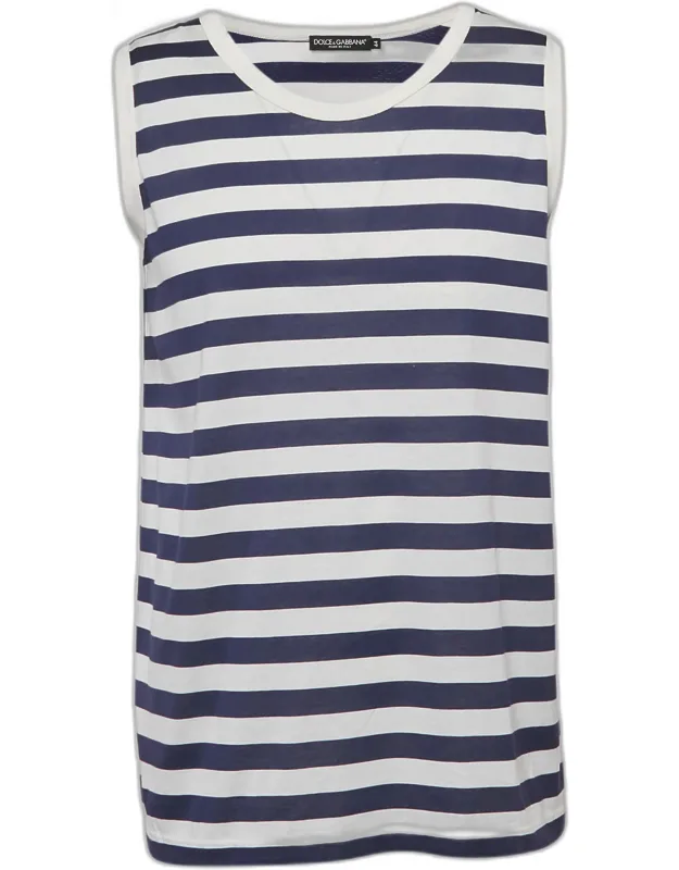 Striped Jersey Sleeveless T-shirt
