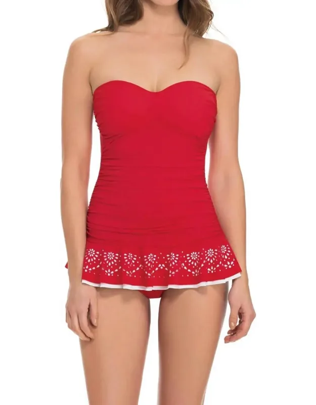Enchantment Shirred Bandeau Swimdress