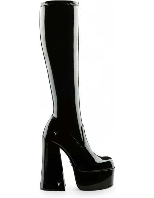 Knee-high Sock Platform Goth Heel Boots