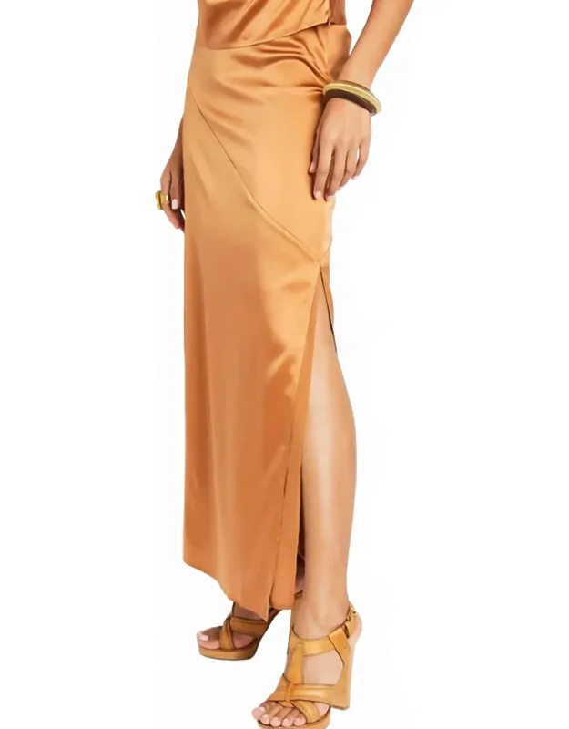 Silk Midi Skirt