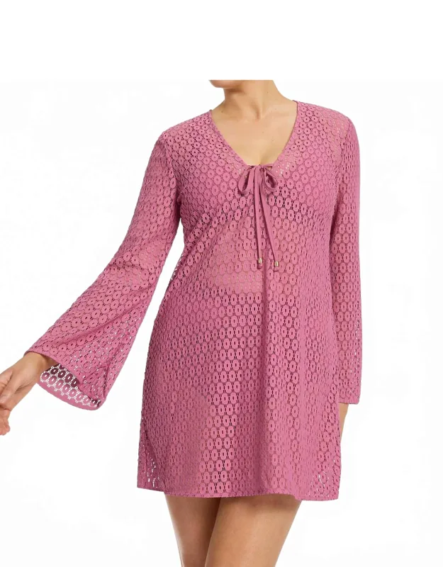Stretch Lace Kaftan Cover Up Dress