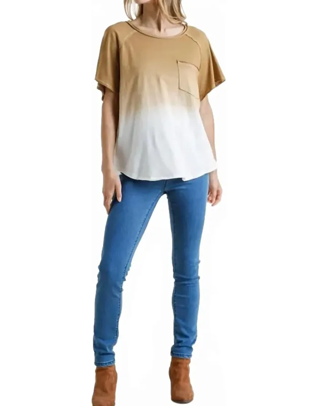 Dip Dye Raw Edged Top
