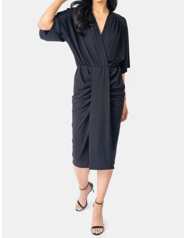 Drape Front Luxe Knit Dress