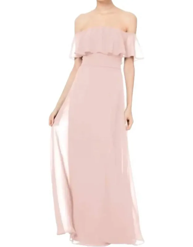 Off The Shoulder Chiffon Dress