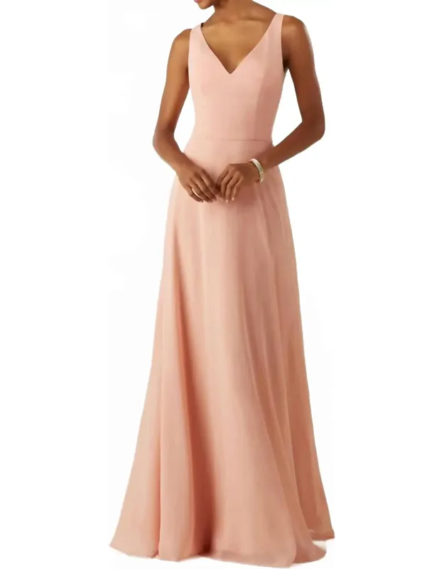 Sleeveless A-line Chiffon Dress