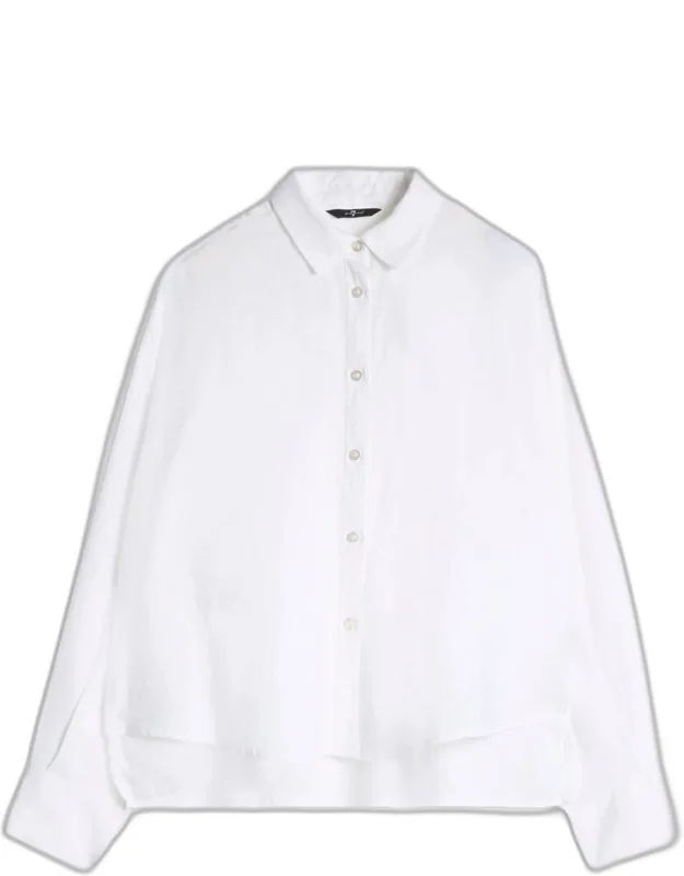 Linen Cropped Shirt